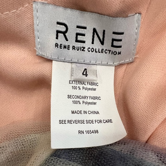 Rene Ruiz Collection Tulle Overlay Gown Long Dress - Picture 11 of 13